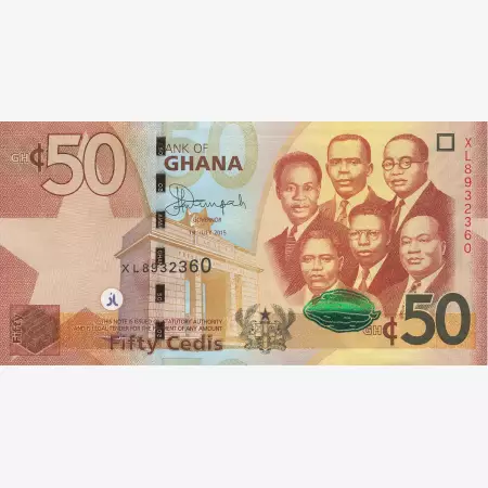 Ghana 50 cedis 2015.  P 42c   (N)