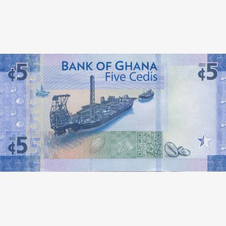 Ghana 5 cedis 2017. P 43 (N) Ghana 5 cedis 2017. P 43 (N)