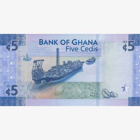 Ghana 5 cedis 2017. P 44 (N) Ghana 5 cedis 2017. P 44 (N)