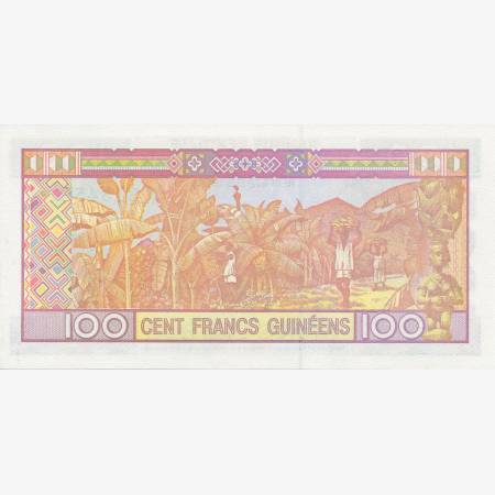 Guinea 100 francs 1998.   P 35a   (N)