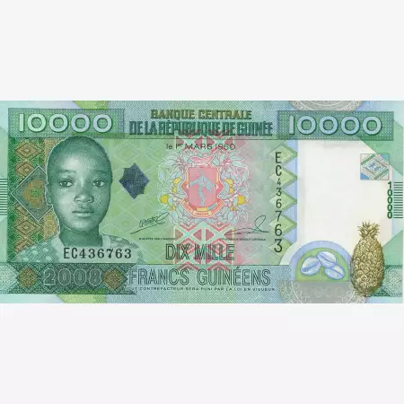 Guinea 10000 francs 2008.   P 42b   (N)