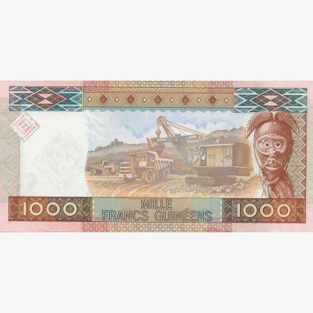 Guinea 1000 francs 2010.   P 43   (N)