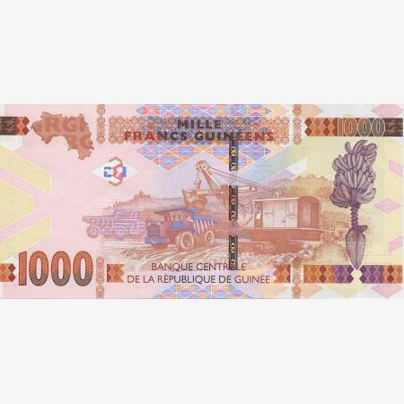 Guinea 1000 francs 2015.   P 48a   (N)