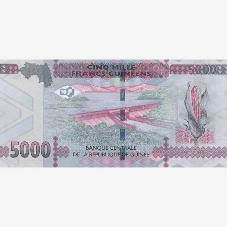 Guinea 5000 francs 2015. P 49 (N) Guinea 5000 francs 2015. P 49 (N)