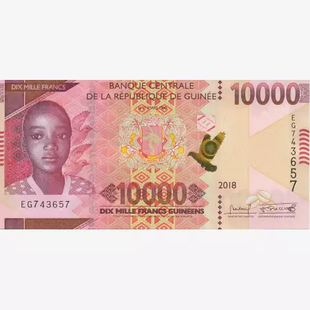 Guinea 10000 francs 2018.   TBB 343a   (N)