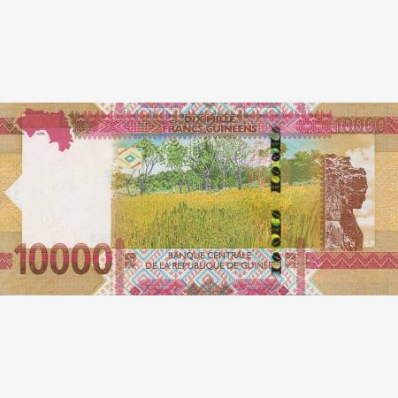 Guinea 10000 francs 2018. TBB 343a (N) Guinea 10000 francs 2018. TBB 343a (N)