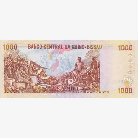Guinea-Bissau 1000 pesos 1990. P 13a (N) Guinea-Bissau 1000 pesos 1990. P 13a (N)