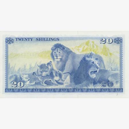 Kenya 20 shillings 1978. P 17 (N) Kenya 20 shillings 1978. P 17 (N)
