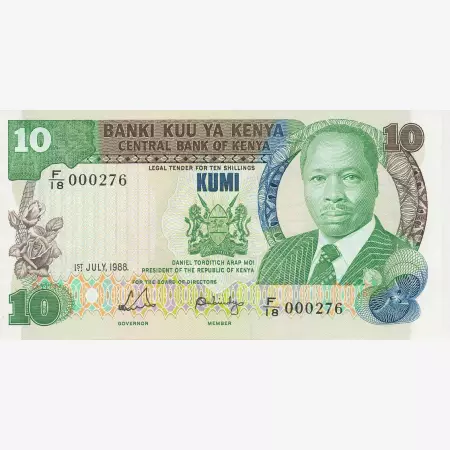 Kenya 10 shillings 1988.   P 20g  (N)