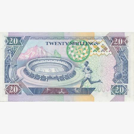 Kenya 20 shillings 1994. P 31b (N) Kenya 20 shillings 1994. P 31b (N)