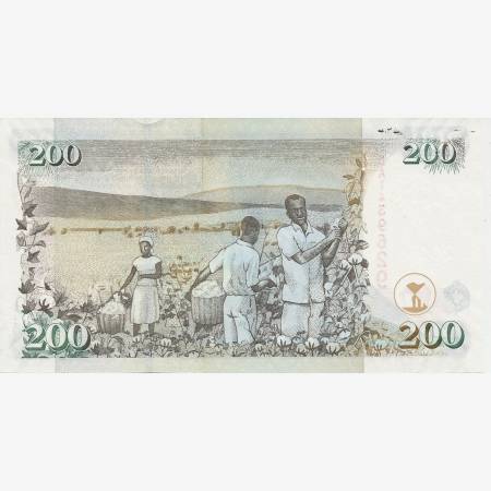 Kenya 200 shillings 2010. P 49e (N) Kenya 200 shillings 2010. P 49e (N)