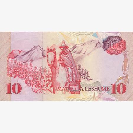Lesotho 10 maloti 1990. P 11a (N) Lesotho 10 maloti 1990. P 11a (N)