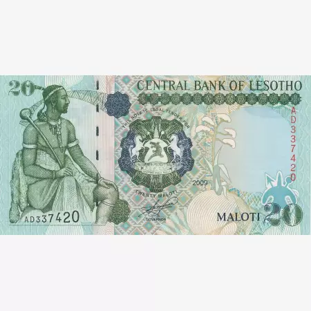 Lesotho 20 maloti 2009.   P 16g   (N)