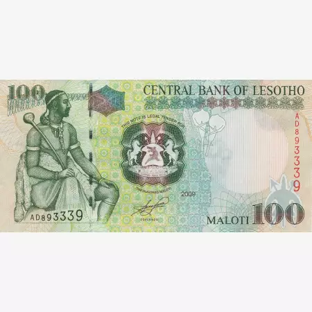 Lesotho 100 maloti 2009.   P 19e   (N)