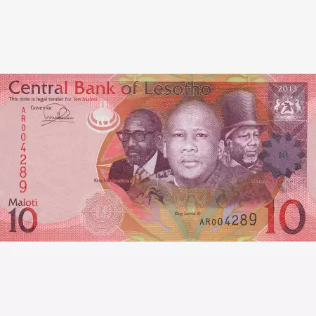 Lesotho 10 maloti 2013.   P 21b   (N)
