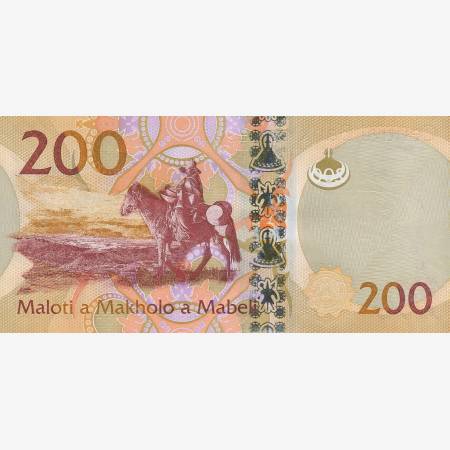Lesotho 200 maloti 2015.   P 25   (N)
