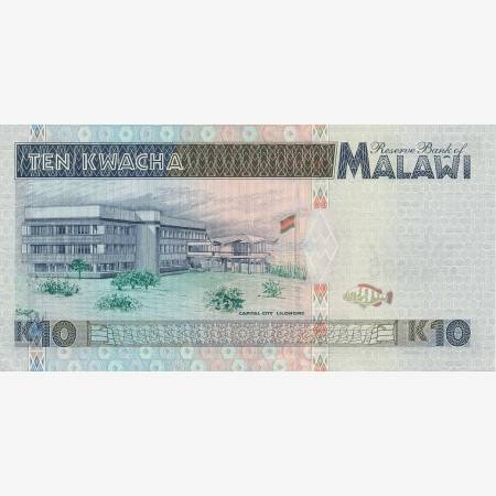 Malawi 10 kwacha 1995. P 31 (N) Malawi 10 kwacha 1995. P 31 (N)