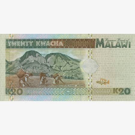 Malawi 20 kwacha 1995. P 32 (N) Malawi 20 kwacha 1995. P 32 (N)