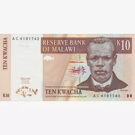 Malawi 10 kwacha 1997.  P 37   (N)