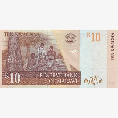 Malawi 10 kwacha 1997. P 37 (N) Malawi 10 kwacha 1997. P 37 (N)