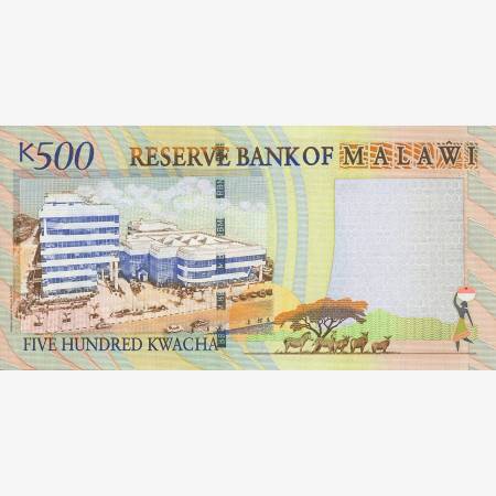 Malawi 500 kwacha 2011. P 56b (N) Malawi 500 kwacha 2011. P 56b (N)