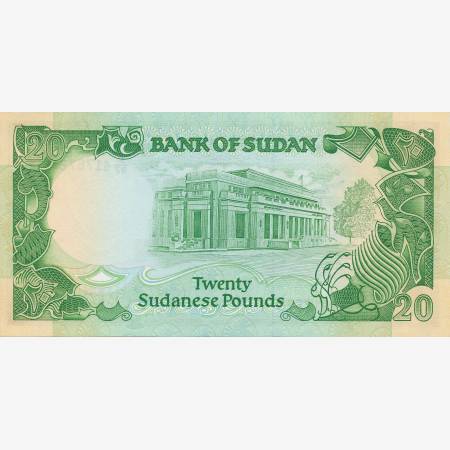 Szudán 20 pounds 1989. P 42b (N) Szudán 20 pounds 1989. P 42b (N)