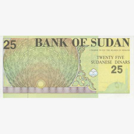 Szudán 25 dinars 1992. P 53b (N) Szudán 25 dinars 1992. P 53b (N)