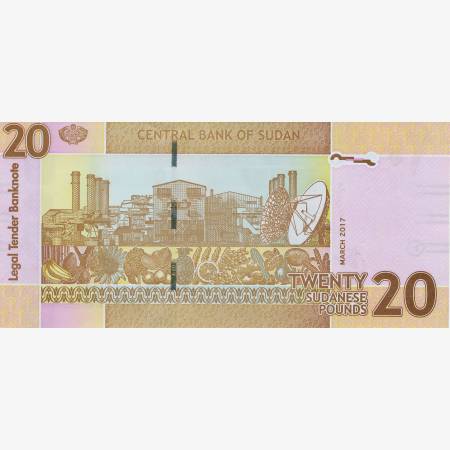Szudán 20 pound 2017.  P 74d   (N)