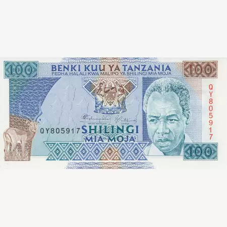 Tanzánia 100 shilingi 1993.  P 24   (N)