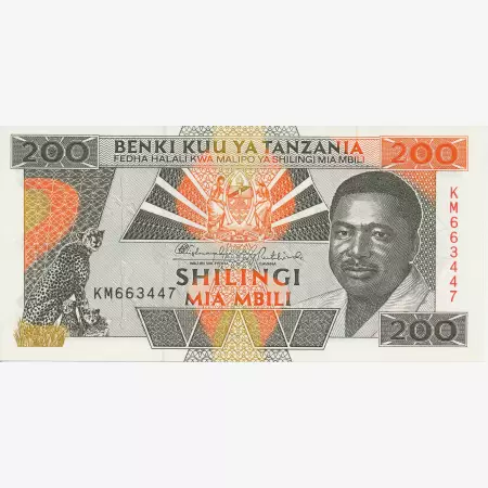 Tanzánia 200 shilingi 1993.  P 25a   (N)
