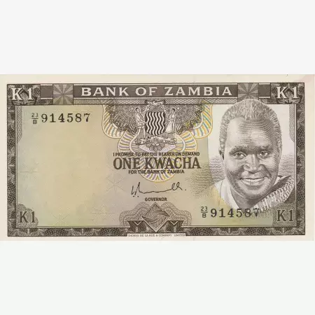 Zambia 1 kwacha 1976.  P 19   (N)