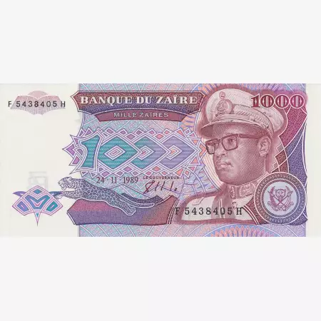 Zaire 1000 zaires 1989.  P 35   (N)