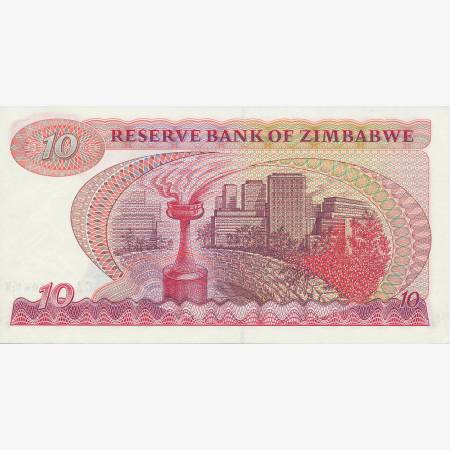 Zimbabwe 10 dollars 1983. P 3 (N) Zimbabwe 10 dollars 1983. P 3 (N)