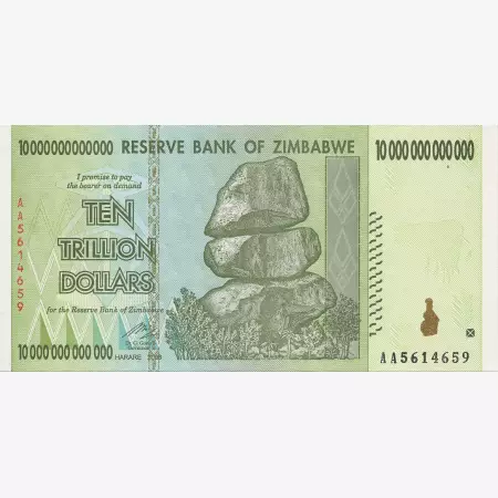Zimbabwe 10.000.000.000.000 dollars 2008.  P 88  (N)